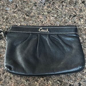 Coach Black Leather wristlet